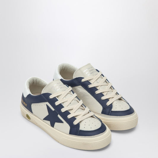 White/Blue Low-top Sneaker