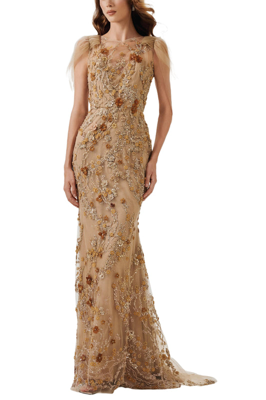 GOLD SEQUINED GOWN