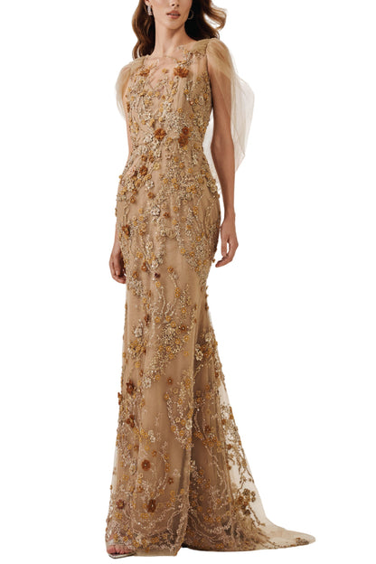 GOLD SEQUINED GOWN