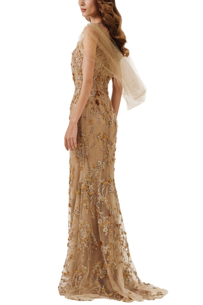 GOLD SEQUINED GOWN