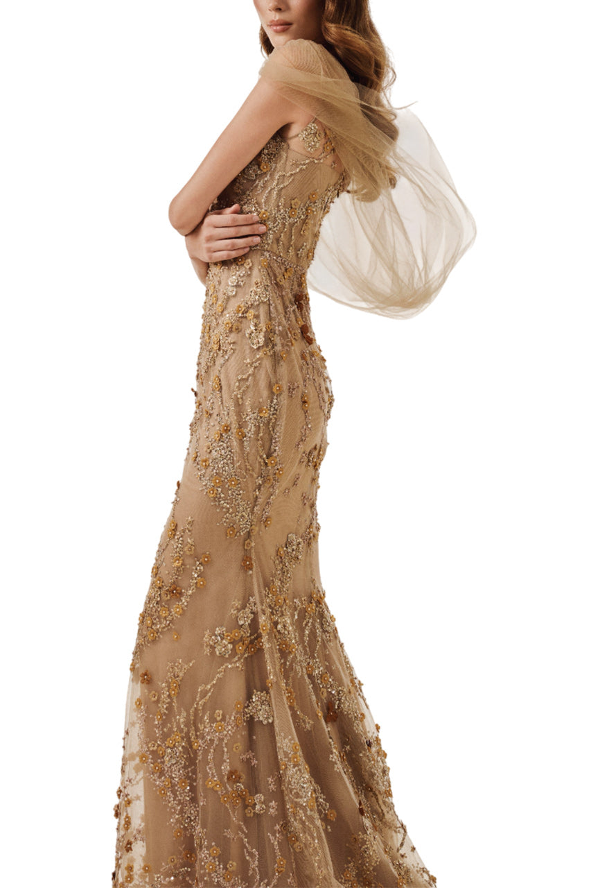 GOLD SEQUINED GOWN