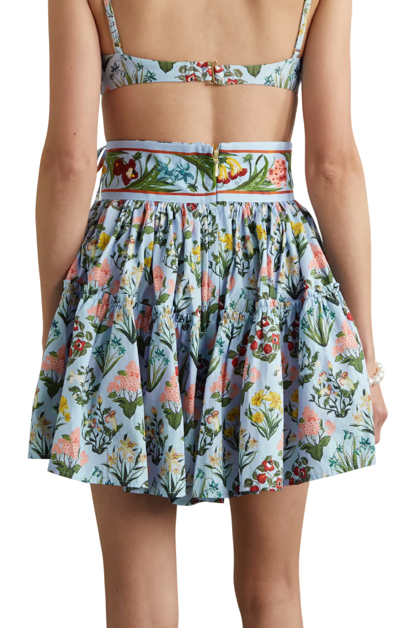 GROSELLA EMBELLISHED FLORAL MINI SKIRT