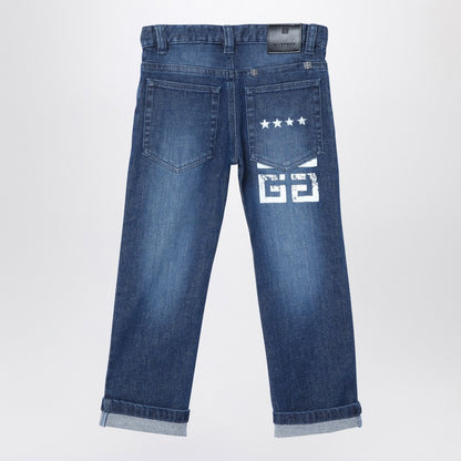 Blue Washed Denim Jeans