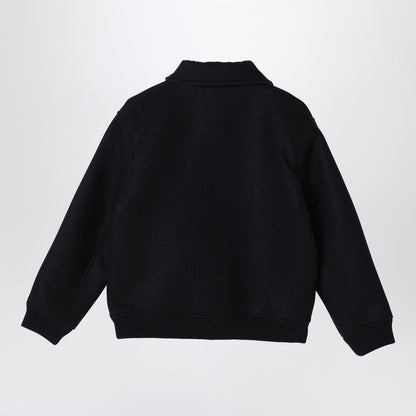 Black Wool And Cashmere Zipped Jacket