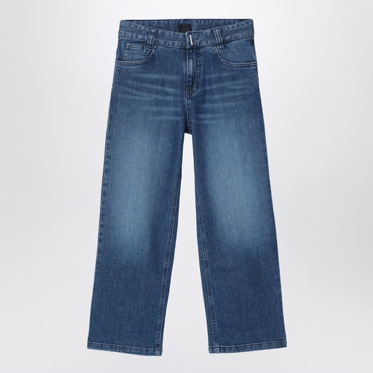 Blue Washed-effect Jeans