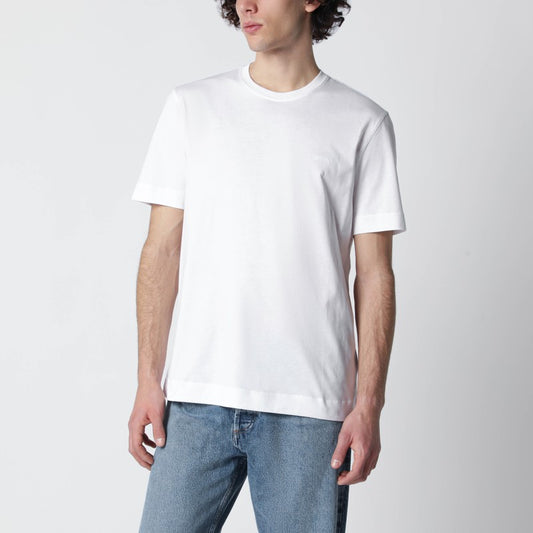 White T-shirt with embroidered logo