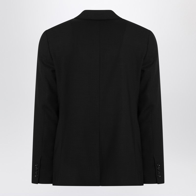 Single-Breasted Jacket Black Wool