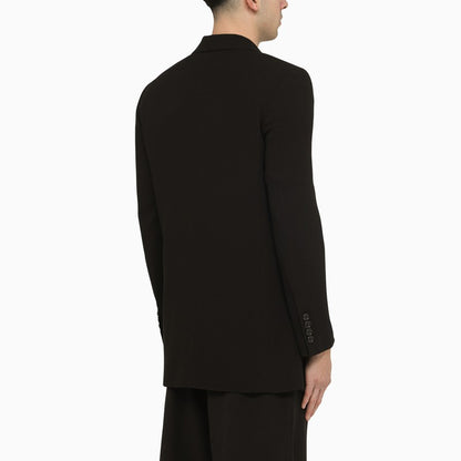 Black wool single-breasted jacket
