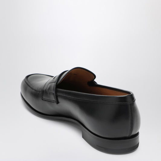 Black leather Heswall loafers