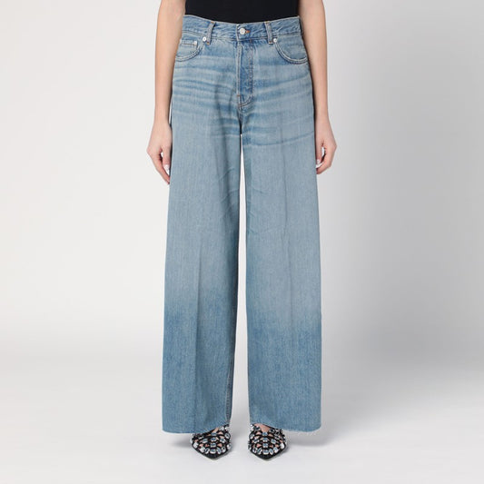Wide Blue Washed Jeans