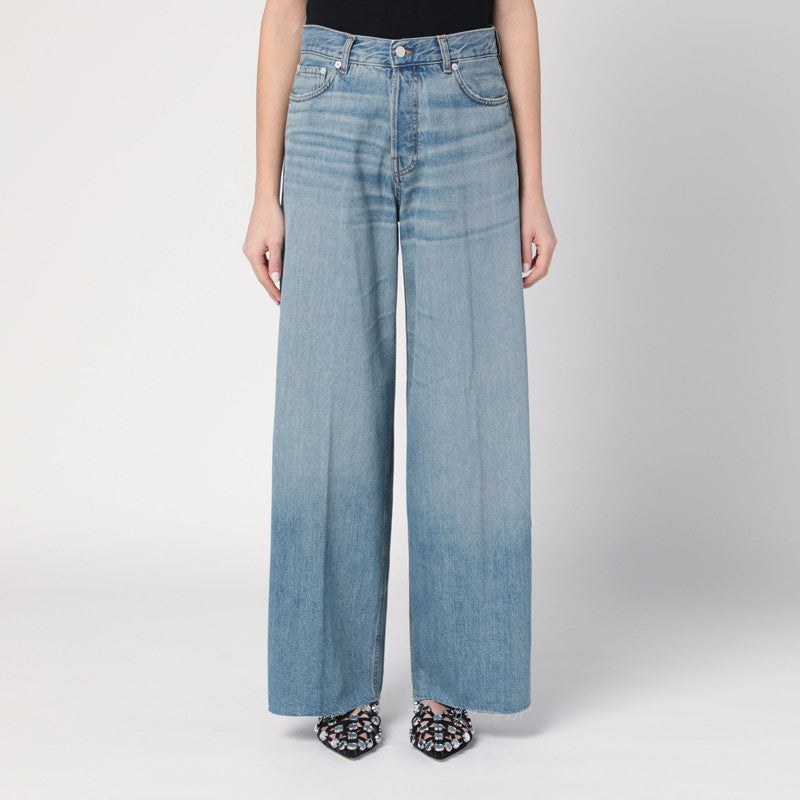 Wide Blue Washed Jeans