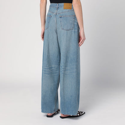 Wide Blue Washed Jeans