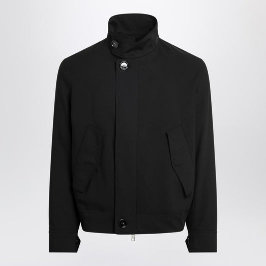 Black zip-up wool jacket