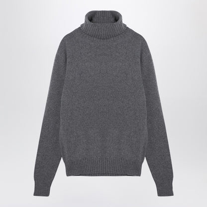Light Grey Cashmere Turtleneck Jumper