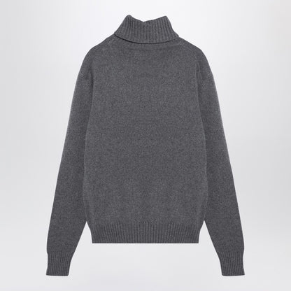 Light Grey Cashmere Turtleneck Jumper