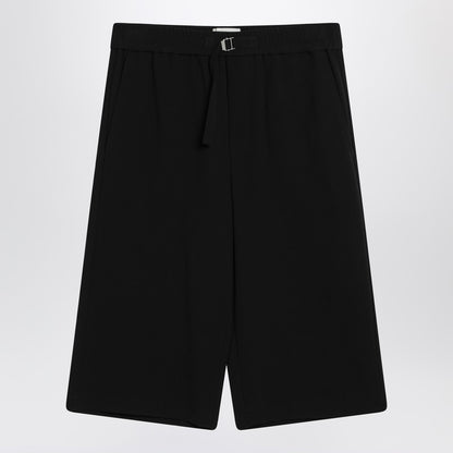 Bermuda Wide Black In Cotton