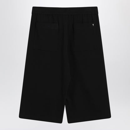 Bermuda Wide Black In Cotton