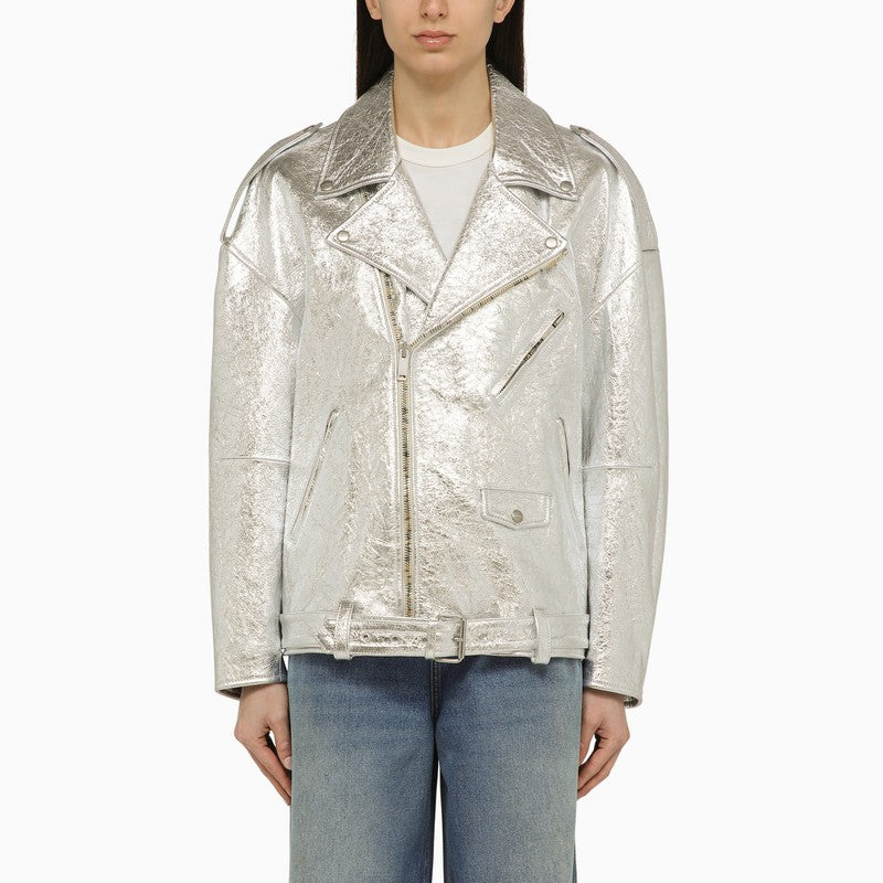 Silver leather jacket