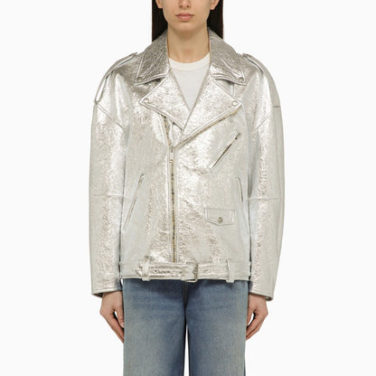 Silver leather jacket