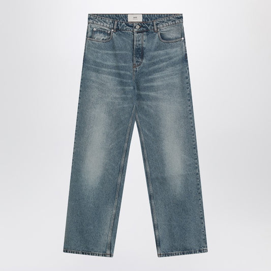 Wide Washed Denim Jeans