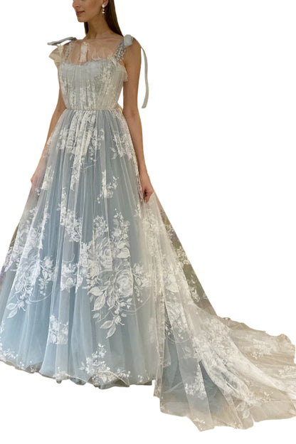 HAND PAINTED TULLE & TAFFETA BALL GOWN