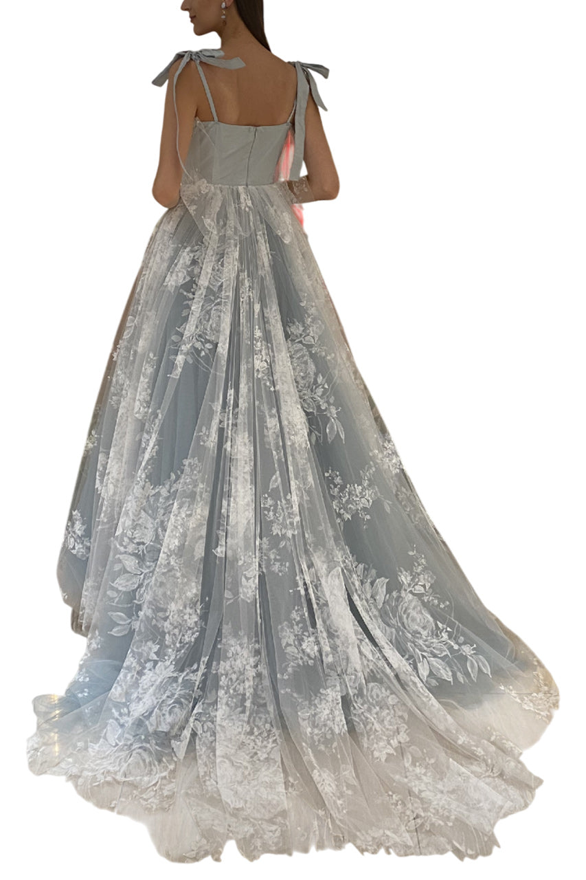 HAND PAINTED TULLE & TAFFETA BALL GOWN