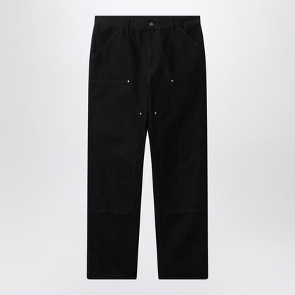 Black Rinsed Double Knee Pant