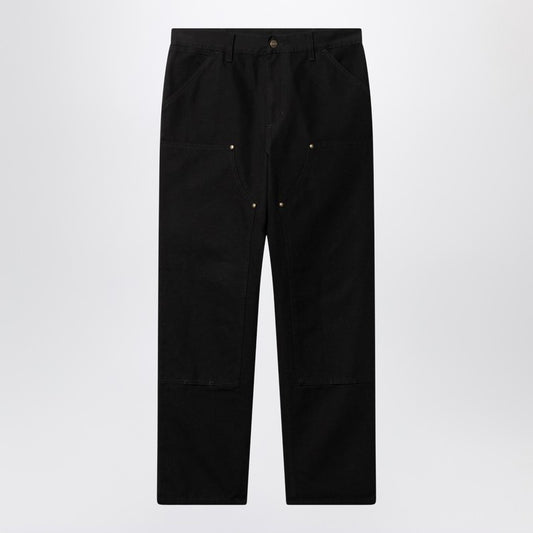 Black Rinsed Double Knee Pant