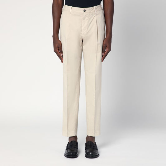 Ivory Cotton Trousers