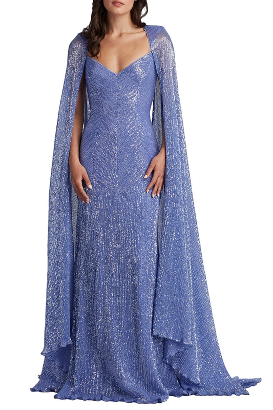 ISILAY SEQUIN CAPE SLEEVE GOWN