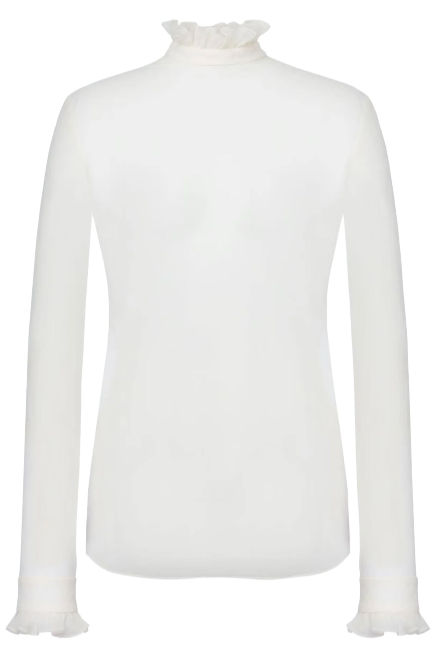 IVORY TECHNO CHIFFON BLOUSE