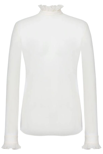 IVORY TECHNO CHIFFON BLOUSE