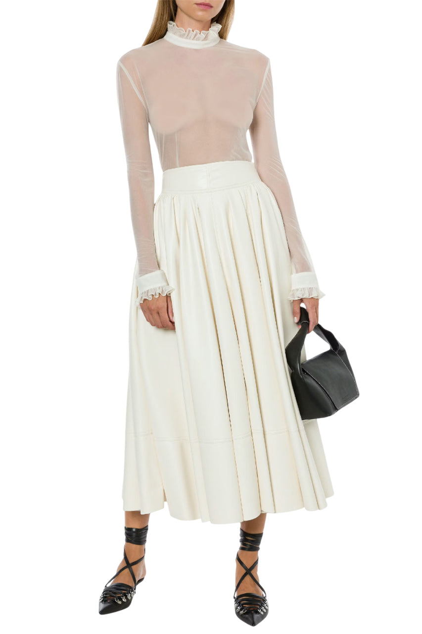 IVORY TECHNO CHIFFON BLOUSE