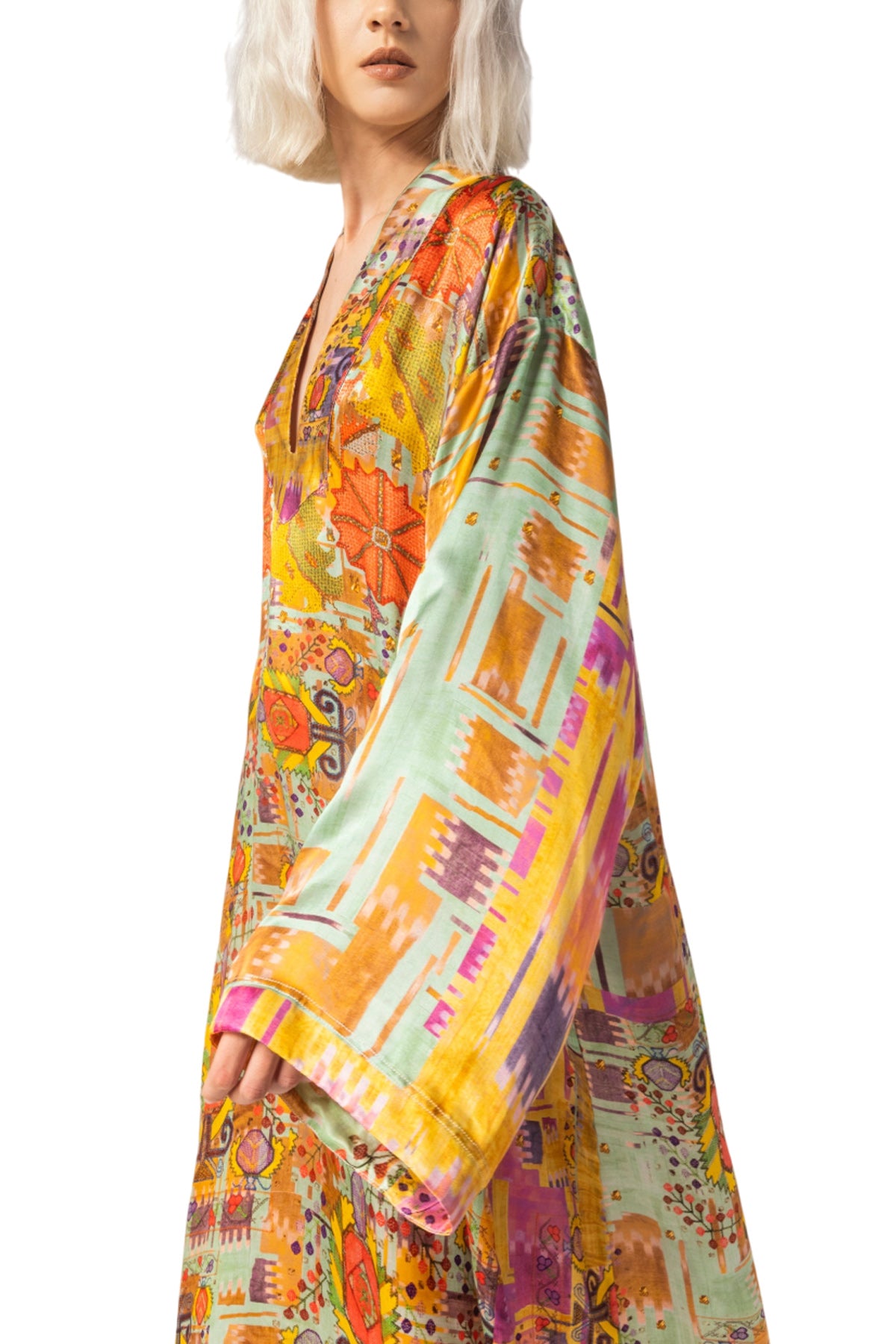 IZMIR SILK SATIN FARIDA DRESS