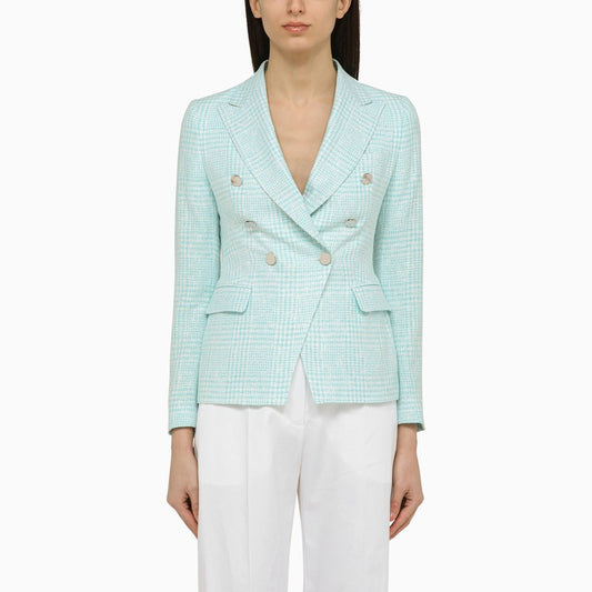 Light blue double-breasted jacket