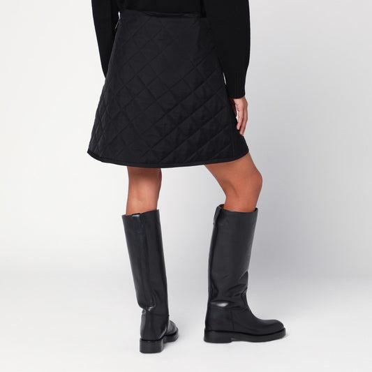 Black quilted skirt