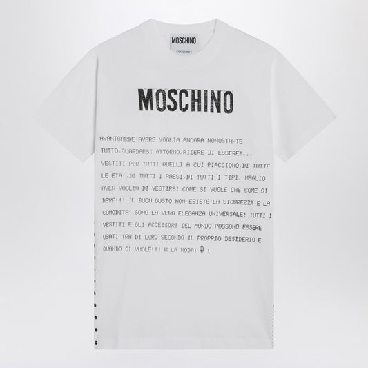 White Cotton T-shirt With Logo