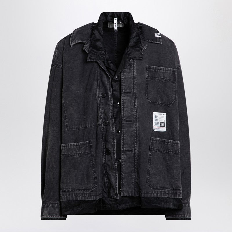 Black Double-layered Shirt Jacket