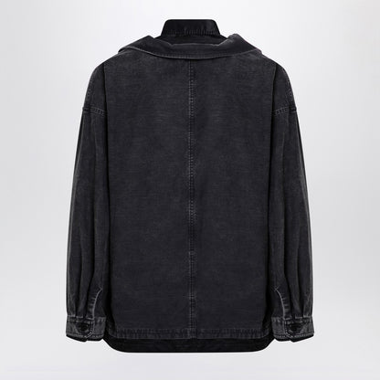Black Double-layered Shirt Jacket
