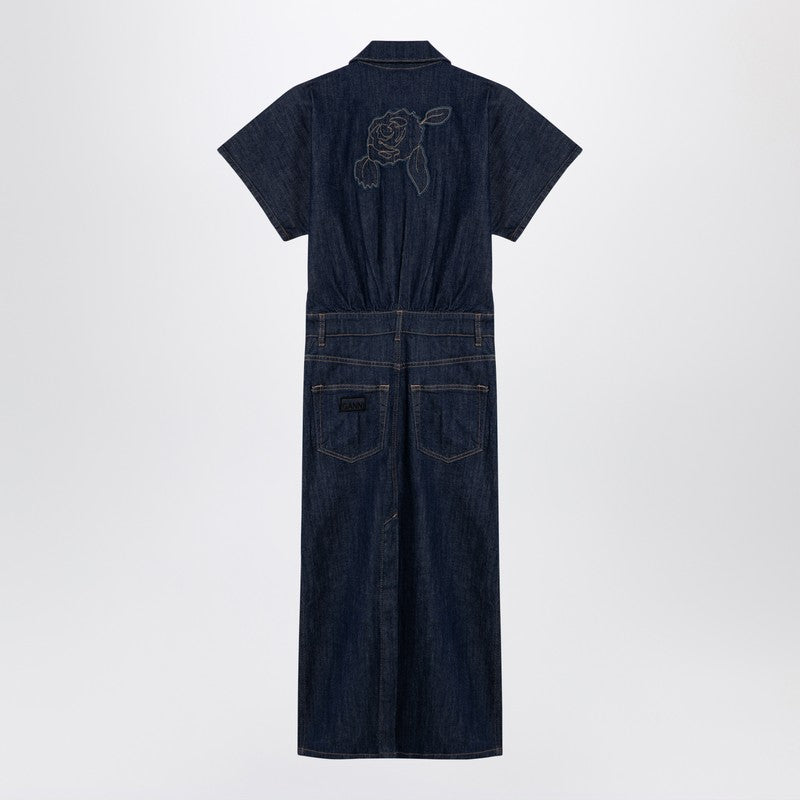 Blue midi dress in organic denim