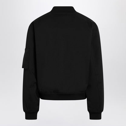 Black Zipped Bomber Jacket