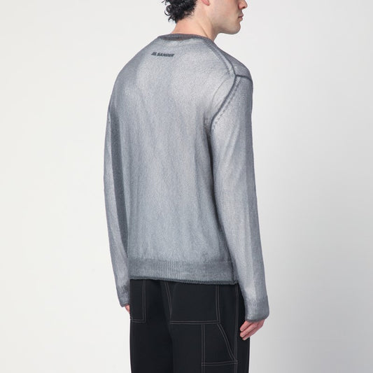 Grey Jumper With Layered Design