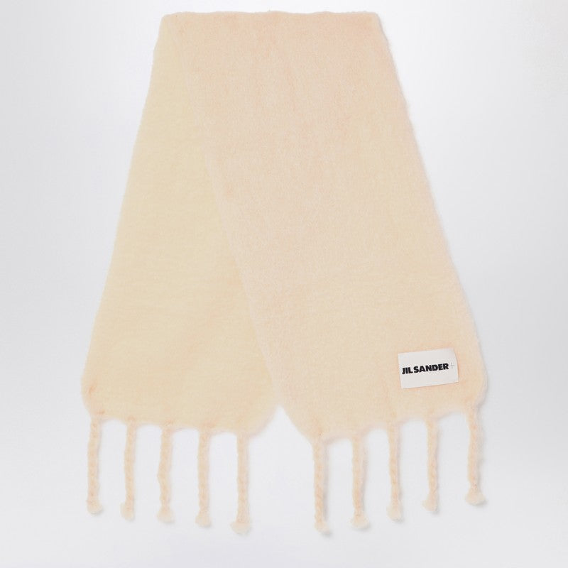 Pale Pink Mohair Blend Scarf
