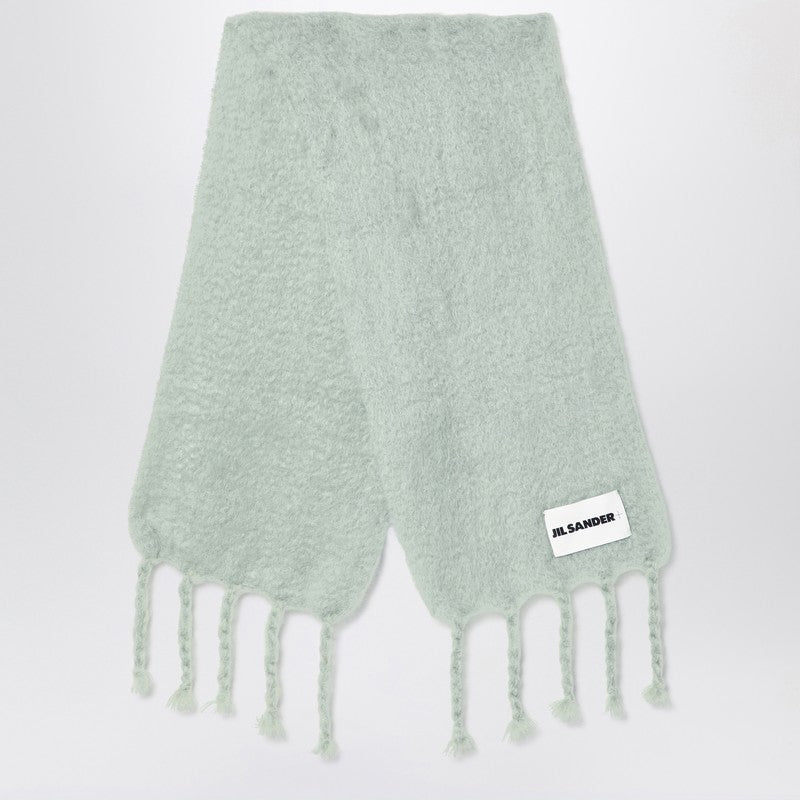 Pale Green Mohair Blend Scarf