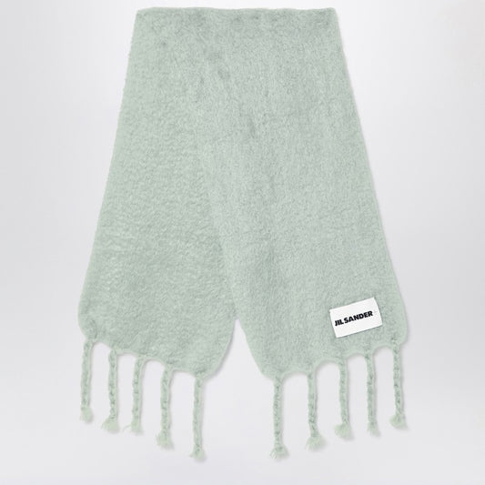 Pale Green Mohair Blend Scarf