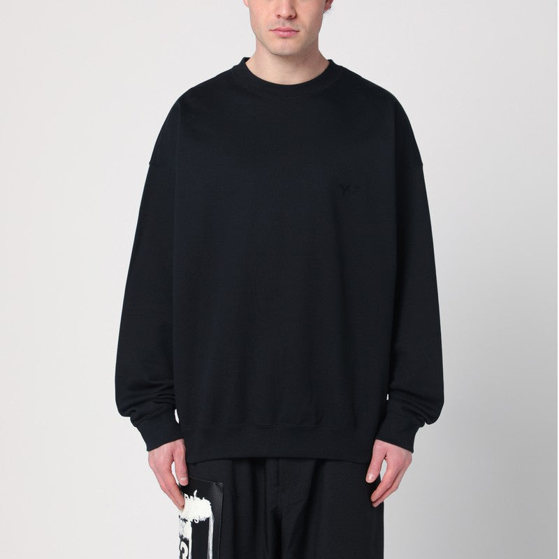 Black Crewneck Sweatshirt With Logo