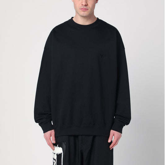 Black Crewneck Sweatshirt With Logo