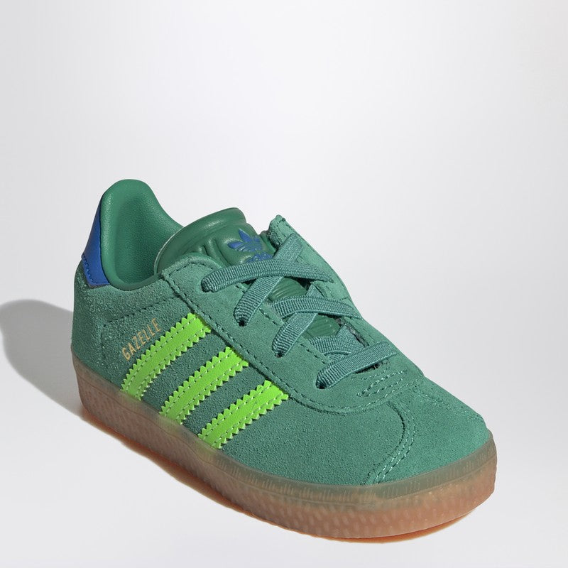 Green Gazelle Sneaker With Elastic Laces