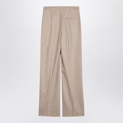 Beige Wool And Cashmere Trousers