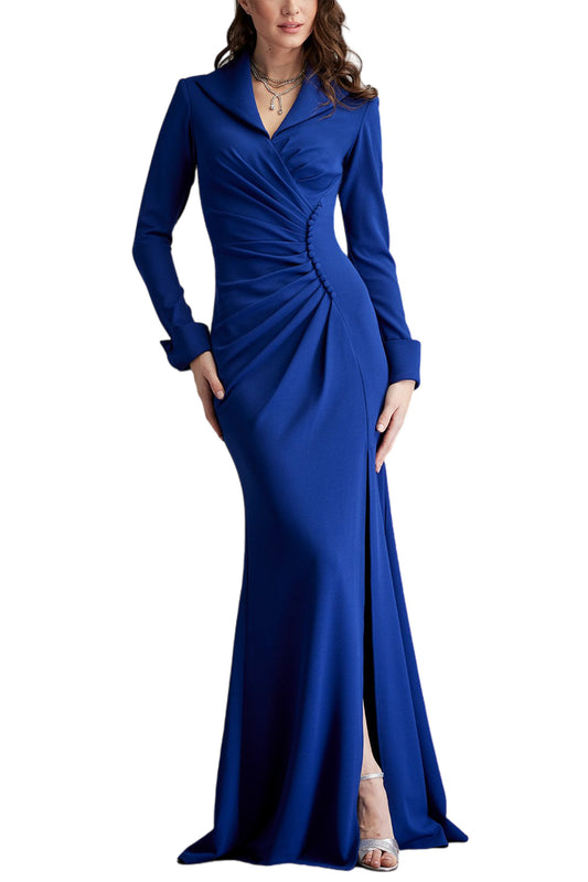 JERICO RUCHED FRENCH CUFF GOWN